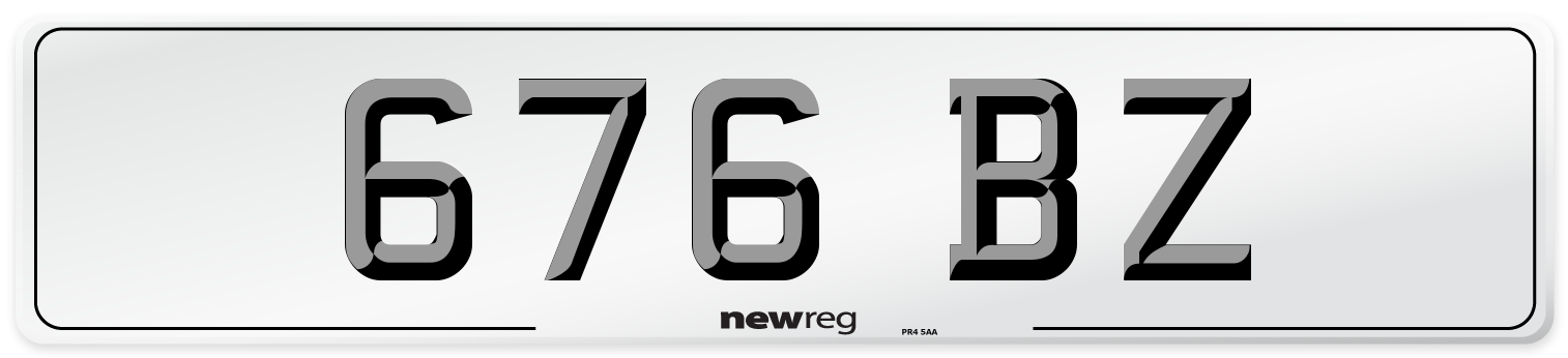 676 BZ Number Plate from New Reg